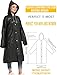 Borogo Rain Ponchos for Adults Reusable 2Pcs Raincoats Emergency Survival With Hoods And Sleeves for Women Men Black