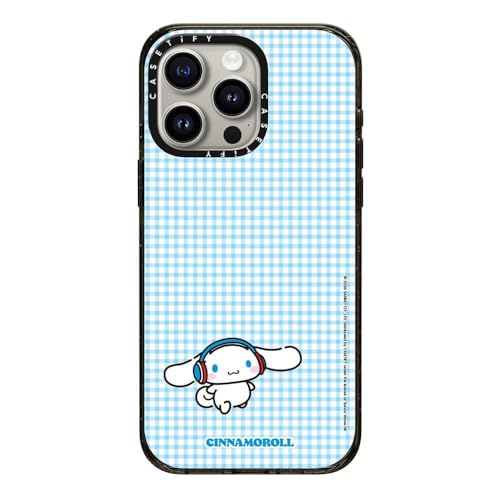 CASETiFY �C���p�N�g iPhone 15 Pro Max �P�[�X [Sanrio Puppy Pals Co-lab/MagSafe�Ή�/���^ �y��/�ϏՌ�] - Cinnamoroll with you Custom Case - Checker