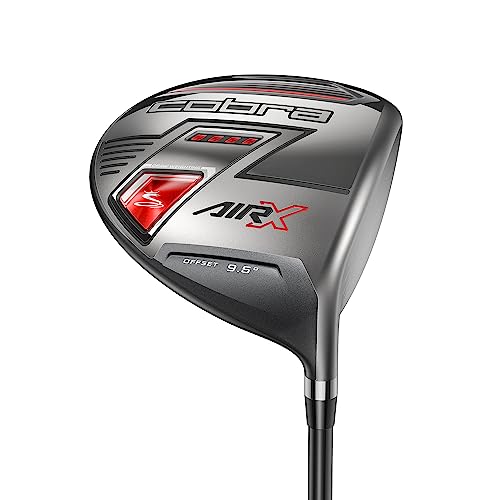Cobra Golf 2022 Air X Complete Set (Men's, Right Hand, Cobra Ultra Lite, Senior Flex,Dr-11.5, 3W-16.0, 4H-22.0, 5H-25.0, 6-Pw, Sw, Putter, Cart Bag), Revolver Grey-Red #TOP1