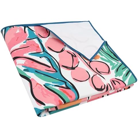 FABBRICA HOME Beach Towel for Travel, Camping, Beach, Gym,Yoga/Sand Free Quick Drying Beach Towels 30” X 67”(Palm Trees Pattern) Cover