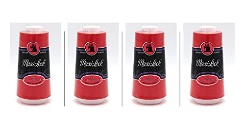 Hilo Maxi-Lock de poliéster para uso general, 3000 yardas, color rojo amapola miniatura 2