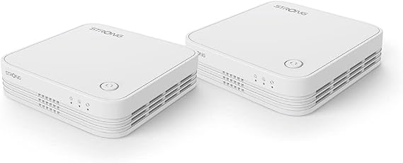 Strong Atria WiFi Mesh System, 2 Pack, Dual Band AC 1200 Mbps, Home Cover up to 200 m2, Maximum Security WPA/WPA2, Gigabit Ethernet Ports, Compatible with All Boxes,