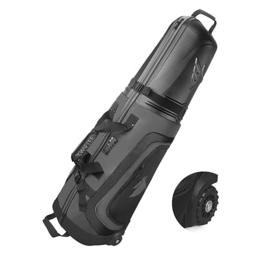 SWIFTEE Premium Golf Travel Bag with Hard Case Swiftee Branded Top & TSA Lock – 1680D Oxford Fabric, Oversized Wheels, Lightweight Airline Carrier for Maximum Club Protection (Grey)