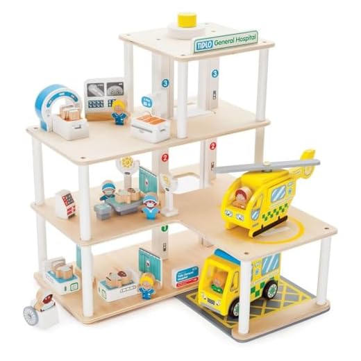 Tidlo Wooden Hospital Playset