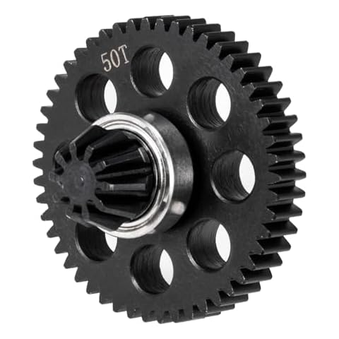BRKRC Steel Differential Spur Gear with Pinion Assembly Drive Gear for Hyper Go H16BM H16GT H16DR H16PL MJX 14301 14302 1/14 1/16 Scale RC Car Parts Cover