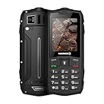 Hammer H Rock LTE Móvil Irrompible, Batería 3000 mAh, 64 GB, Pantalla IPS 2,4", Teclas Grandes, Botón SOS, Linterna, Radio FM, Bluetooth, USB-C, Dual SIM, IP68/MIL‑STD‑810H, Negro