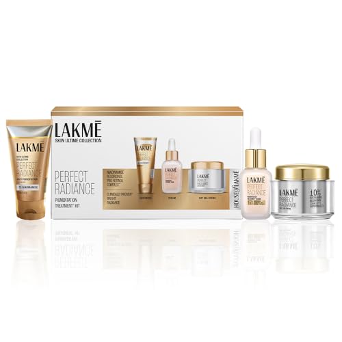 Image of Lakme Perfect Radiance, Pigmentation Treatment Kit, Facewash 50g + Serum 15ml + Day Creme 50g, for Uneven Skin Tone, with Niacinamide, Enhances Natural Radiance, Complete 3-Step Skincare Regimen, for Women, Pack of 3