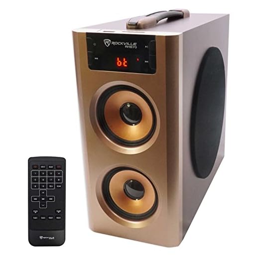 Rockville RHB70 Home Theater Compact Powered Speaker System w Bluetooth/USB/FM