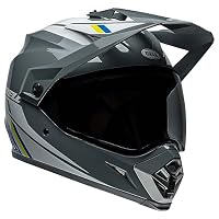 Bell MX-9 MIPS Dirt Helm – Offroad-Motorradhelm Mit Verstellbarem Visier & Belüftung (Matte Schwarz/Weiß)