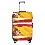 DLXW Funda para equipaje de viaje terrestre, protege la maleta de arañazos, varios tamaños, lavable a máquina, Blanco, Large