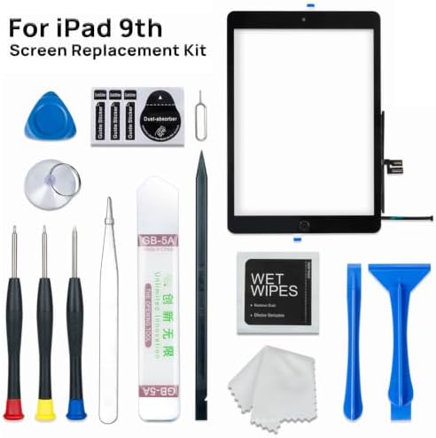 Screen Replacement Digitizer for iPad 9 9th Generation, Touch Glass Compatible with iPad 9th Gen 10.2 Inch A2602 A2603 A2604 A2605, with Home Button and Tool Set — 사진 2