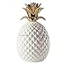 Torre & Tagus - Barattolo in Ceramica a Forma di Ananas, Colore Bianco, Alto