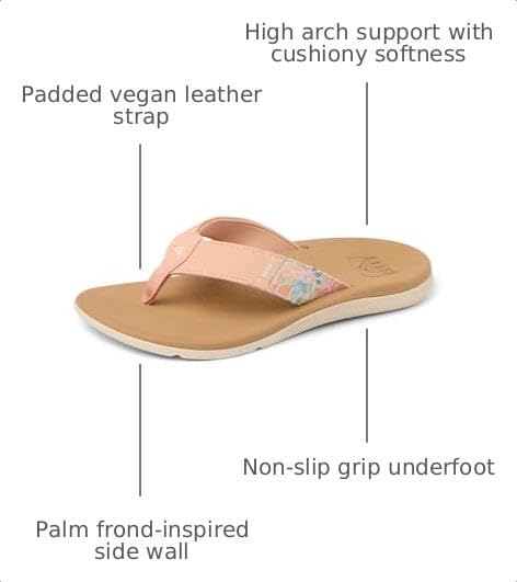 REEF Santa Ana Womens Sandal Peach-Tan 9 by REEF - Used condition - Image 3