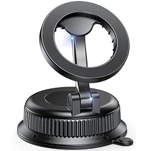 BOSILLEY Magnetic Car Phone Holder for Dashboard, MagSafe Car Mount, Nano Gel Suction Car Phone Mount, Foldable Automotive Dashboard Phone Holder, 360° Rotatable for iPhone 18 17 16 15 14 13 12 Series
