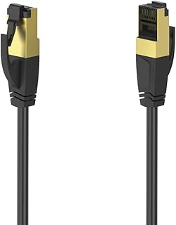 Hama 200694 5.00m CAT-8 Network Cable 40Gbps S/FTP Shielded Halogen-Free, Black