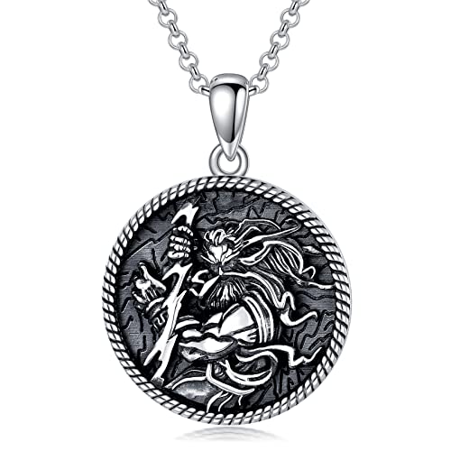 Meetmuse Zeus Necklace S925 Sterling Silver Greece Zeus Necklace Greek Mythology Jewelry Gifts For Men #TOP1