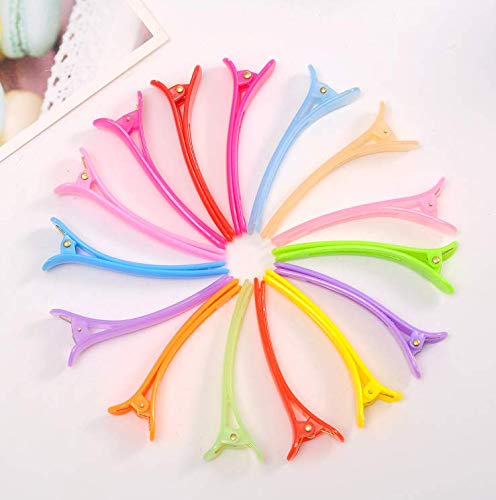 Bestsupplier Hair Clip 12 Pcs Sectioning Clips Hairdressing Salon Croc Hair Grip with Anti-slip Ergonomic design–Crocodile Hair Styling for Women, Kids, Babies, and Girls (Random Color)