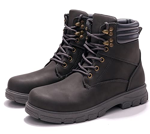 Kkdom Women's Waterproof Lace Up Low Heel Ankle Booties Fashion Work Combat Boots Gray Us Size 10 #TOP5