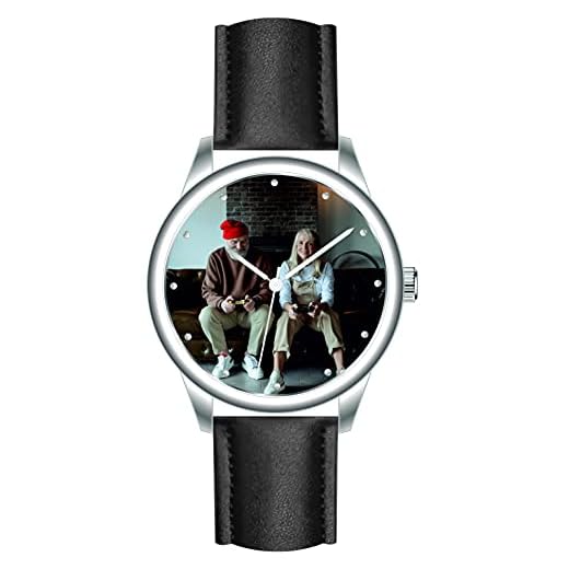 Fotour fotopresent klocka egen design 41 mm 3 bar datum herrklocka med foto personlig Made in Germany