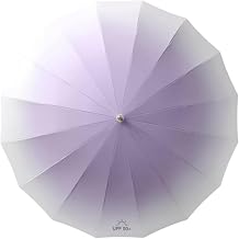 Women's Long Handle Umbrella, Graduated Plastic Design, Purple, Cute Design, For Both Sunny and Rainy Weather, Light Blocking Insulation, UPF50+, High Strength, 16 Ribs, Diameter 41.3 inches