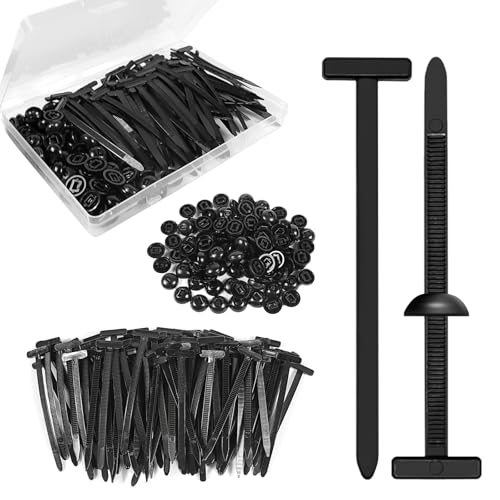 Redamancy 100 Pièces Attaches Autobloquantes Universelles en Nylon, Serre Câbles Rivets en Plastique, Attaches Cable Polyvalentes, pour Réparation...