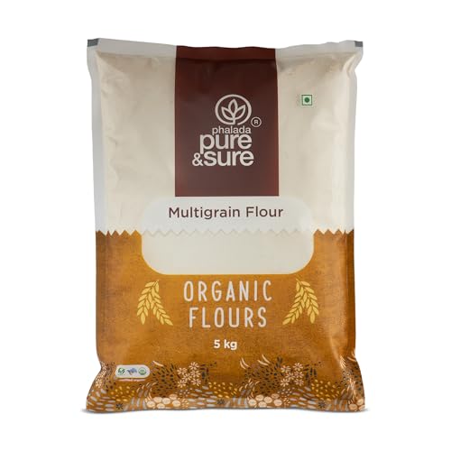 Image of Pure & Sure Multigrain Flour (Atta) 5Kg | 6-in-1 multigrain flour with wheat, soya, maize, besan, psyllium husk & more, diabetic-friendly, 20% lower GI, high protein & fiber, healthy weight