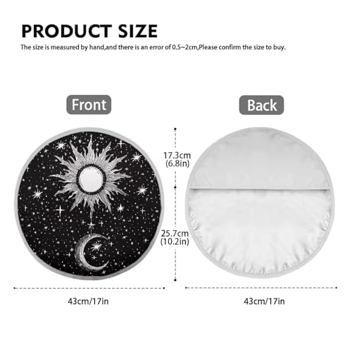 Image of Gothic Sun Moon Steering Wheel Sunshade Car Interior Sunshade Car Steering Wheel Sun Shade Cover Easy to Install Removable Automotive Accessories for Car Truck SUV