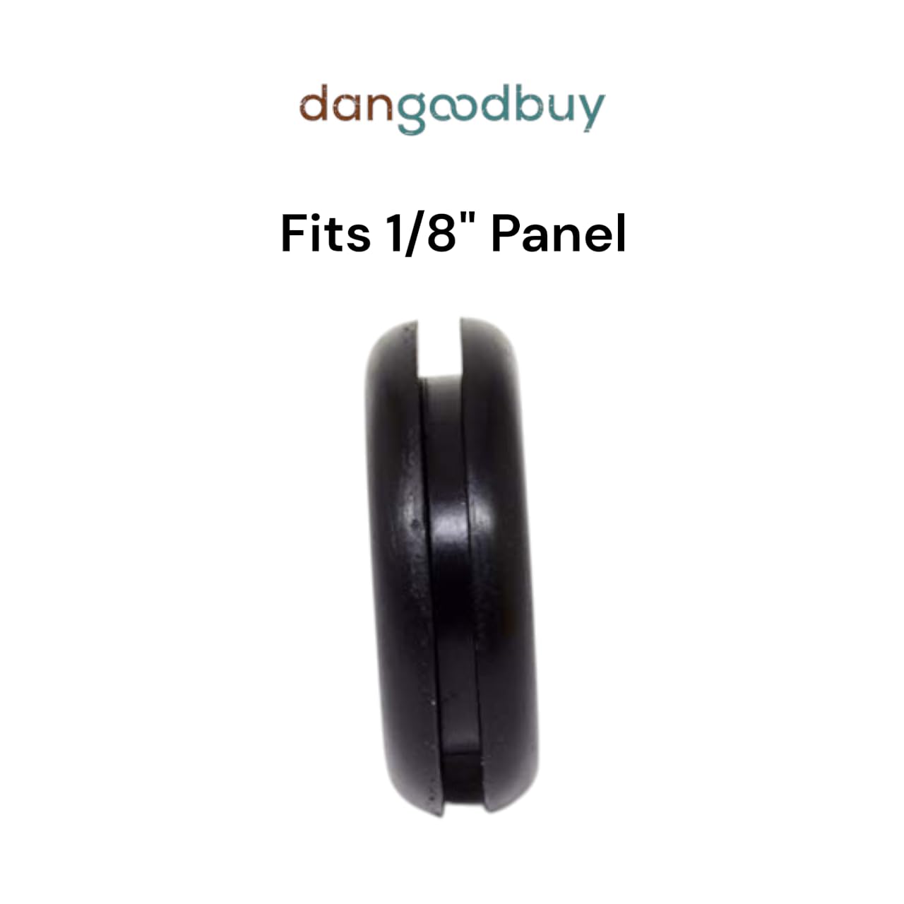 SBR Rubber Push-in Grommet - Inner Diameter 7/8", Outer Diameter 1 5/8", for Hole Diameter 1 1/4", Panel Thickness 1/8" (24)