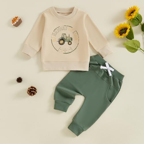 WZTYYDS Baby Boy Clothes Funny Letter Long Sleeve Sweatshirt Pullover Tops Joggers Pants Set Toddler Fall Winter Outfits2