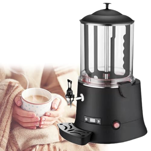 GESAIDES Dispensador de Chocolate Caliente de 10 l con Pantalla LED y Termostato Ajustable de 30 a 90 ℃, Máquina Calentadora de Bebidas, para Calentar Chocolate, Café, Leche, té, Jugo y Té