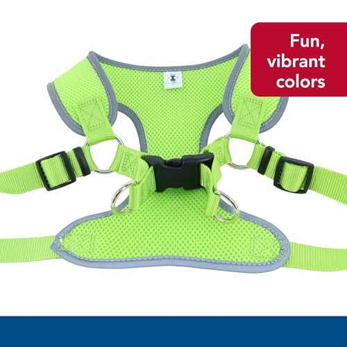 Coastal Pet Comfort Soft Reflective Wrap Adjustable Dog Harness - No-Pull Dog Harness for Small & Large Dogs - Lime - 5/8" x 16"–19"