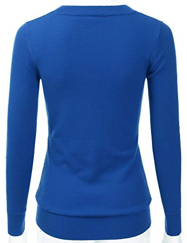 Image of EIMIN Women's Long Sleeve V-Neck Slim Fit Pullover Soft Knit Top Sweater (S-XL)