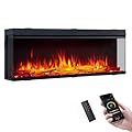 LegendFlame 51" W Smart Build in Electric Fireplace Insert, 1-2-3 sided View, Heater 750W/1500W, Multi Colors of Flame & Fuel Bed, Alexa/Google Assistant Enabled