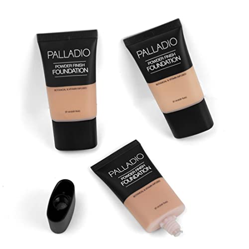 Palladio Powder Finish Liquid Foundation, Natural Matte Appearance, Reduces Fine Lines, Covers Large Pores - Image 4