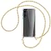 Produktbild mtb more energy® Handykette kompatibel mit Motorola Edge (XT2063, 6.7'') - Metallkette (Gold) - Smartphone Hülle zum Umhängen - Anti Shock Full TPU Case