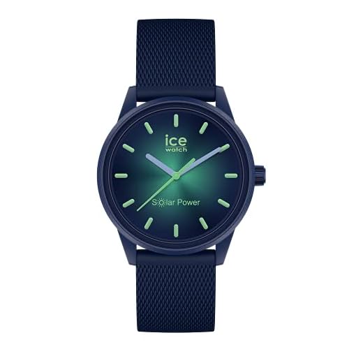 Ice-Watch - ICE solar power Borealis - Reloj azul para Hombre con Correa de silicona - 019032 (Medium)