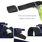 Luoqun88 Work Belts for Men Pack of 2, Adjustable Nylon Fabric Belt, No Metal Buckle, Fast Pass Through Airport Security, Breathable Outdoor Web Belts with Plastic Buckle - Black&Green - Image 4