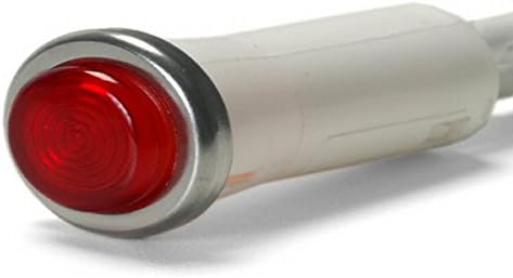 Red 1/2 Inch Indicator Warning Dash Light Clips Into 1/2 Inch Hole Non Replaceable Bulb