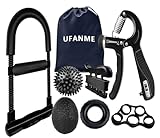UFANME Grip Strength Trainer Kit, Hand Gripper - Hand Grip Strengthener -Adjustable Resistance Forearm Strengthener - Hand Exerciser for Muscle Building and Injury Recover