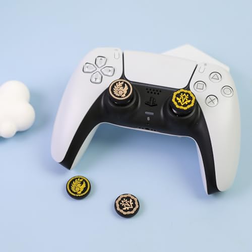 Image of PERFECTSIGHT Cute Thumb Grip Caps for Switch 2 2025, PS5, PS4, Xbox Series X /S, Xbox One, Switch PRO Controller, 4PCS Kawaii Soft Rubber 3D Analog Thumbsticks Grips Joystick Cover Set (Black Wilds)