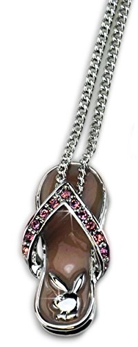 PLAYBOY Halskette aus rhodiniertem Messing mit einem Flipflop als Anhänger – von International Connection