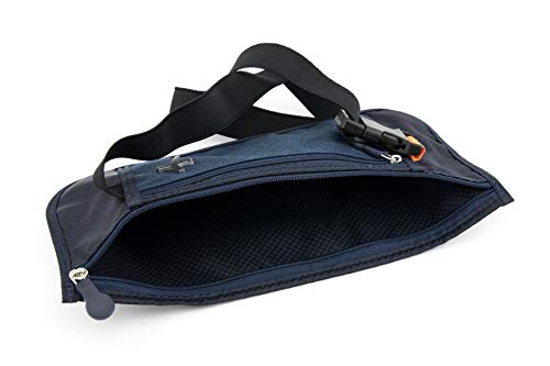 TROIKA-Safety-Belt-BLB20DB-Belt-Bag-2-Zipped-Compartments-Flat-Money-Belt-RFID-Reading-Protection-Tickets-Passport-ID-Cards-Driving-Licence-Boarding-Cards-Original