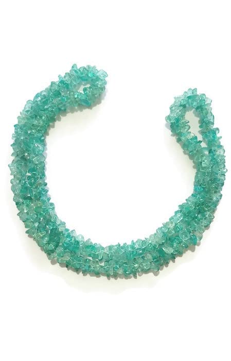 Collier apatite bleue naturelle tressé pour vos tenues d'été