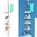 Homfa Estanterías de Baño Estanteria Ducha Triángulo Altura Ajustable 97-310cm 4 Niveles...