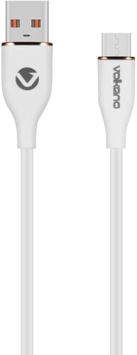 Volkano VK-20262-WT Flexi Series 18W USB to Micro USB Cable, White, 2.5 M Length