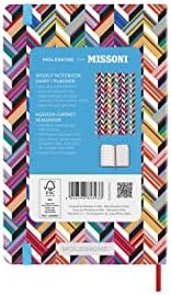 Moleskine - 12-Month Weekly Planner, Weekly Diary 2023, Missoni Limited Edition Planner, Multi-Color Theme, Canvas Hard Cover, Large Size 13 x 21 cm