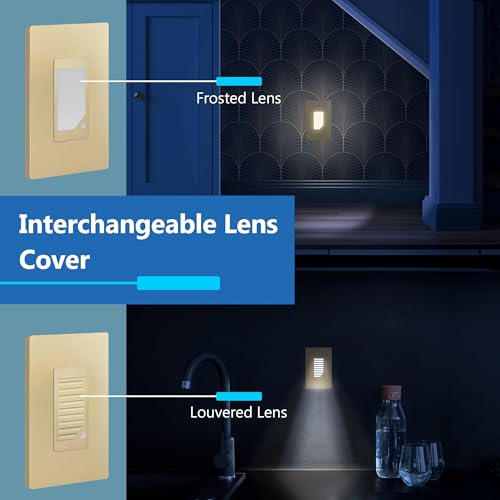 Image of LIDER Full Face LED Decorator Guide Light, 120VAC /15A, Matte Gold