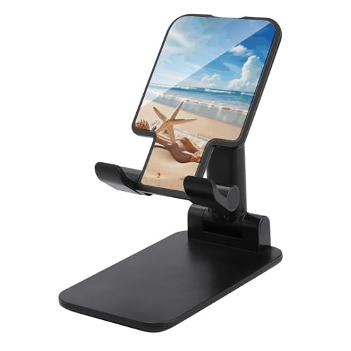 Support téléphone portable bureau réglable pliable motif plage original