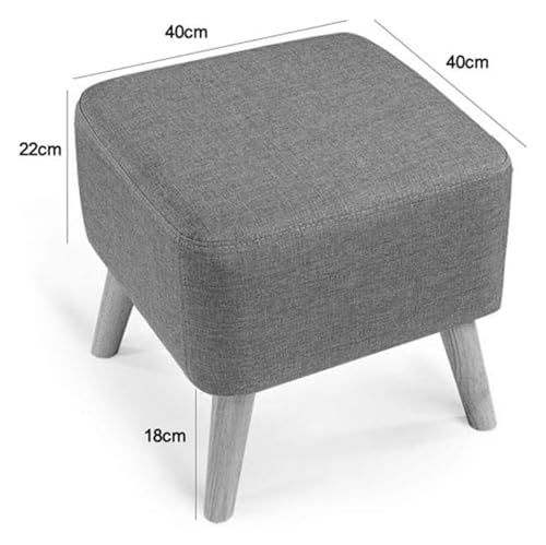Chaise repose-pieds en lin de qualité supérieure et bois