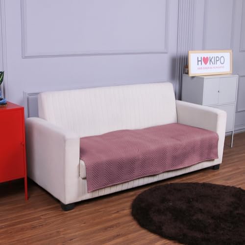 HOKIPO Polyester Quilted Sofa Cover Mats For 1/2/3 Seater Sofa And L